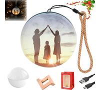 Christmas Core Memory Orb Ornament, Personalized 3D Memory Orb Custom Video Sphere, Customizable Photo Sphere Decoration, Idea for Couples, Pet, Memories(White,Ordinary)