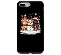 Christmas Corgi Puppies Snowman Dog Trio Santa Claus Snow Case for iPhone 7 Plus/8 Plus