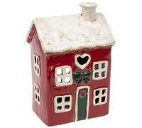 Christmas Cornish Village Pottery Lantern Large Red House