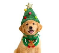 Christmas Costume for Dogs - Cute Reindeer Costume | Pet Accessory Collection Bundle The Holidays, Seasonal Party Wear Pet Dress Up Ensemble Set with Christmas Party Kledi