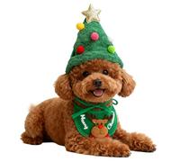 Christmas Costume for Pets, Hat and Bandana for Cosplay at Parties for Pets, Complete Christmas Costume for Cats, for Parties Meetings Photographic Photos