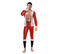 Christmas Costume Funny 3D Print Jumpsuit Men's Performance Bodysuit | Stretchy Material, Bold Pattern, Stage Show, Festive Party, Holiday Events, Unique Look, Fit, Cosplay Wear