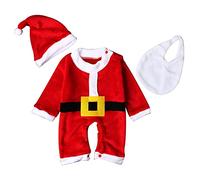Christmas Costume Kids,Fall Winter Outfits 0-12M Boys Romper 18-24 Months Fleece Baby Bodysuit Before Kids Costumes My First Hat Little Sister Clothes (c#Red,0-6 Months)