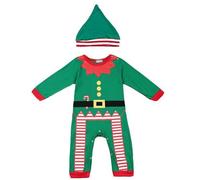Christmas Costume Kids,Fall Winter Outfits 0-12M Boys Romper 18-24 Months Fleece Baby Bodysuit Before Kids Costumes My First Hat Little Sister Clothes (e#Green,12-18 Months)