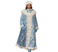 Christmas Costume Unisex Adult Elegant Festive Celestial Snowflake Design With Starry Night Santa Hat Sack Formal Carnival Attire For Winter Holiday Party Gala Seasonal (Blue #4, One Size)