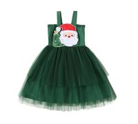 Christmas Costumes For Kids,Red Long Sleeve Princess Plush Trim Xmas Party Dress Elf Girls My First Outfit Baby Girl Kids Tree Costume Knitted Clothes Bucket Hat (Green#1,5-6 Years)