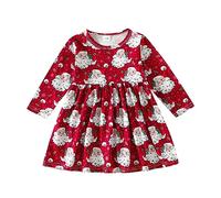 Christmas Costumes For Kids,Toddler Tutu Gown Bowknot Dress Plus Size Dresses Girls UK Outfits Baby Mini Miss Santa Costume 0-3 Months Girl Clothes Novelty Hat (a#Red,12-18 Months)