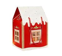 Christmas Cottage Box for Festival Home Decoration and Creative Gift Wrapping Cookie Candy Packagin Bag Christmas Cottage Box