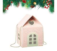 Christmas Cottage Gift Boxes - 3D Pop-Up Holiday Treat Boxes | Festive Paper Gift Box For Cookies, Candies, Small Perfect Party Favors And Christmas Decorations