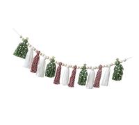 Christmas Cotton Woolen Tassels Ornament With Wood Beads For Tree And Mantel Decoration Wall Hanging Garlands Banners Christmas Tassels Garlands