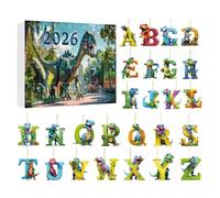 Christmas Count Down Calendar Set Acrylic 2D Flat Educational Ornament