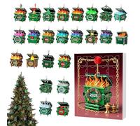 Christmas Countdown 2025, 24 Days 2D Acrylic Creative Hanging Decorative Pendant, for Home Christmas Tree Favorites