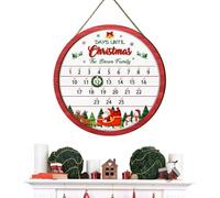 Christmas Countdown - 2025 Advent Sign Home Decor | 25-Day Wooden Sign Countdown to Christmas Decor,for Indoor Wall Living Room Office School Apartment Dorm Hotel