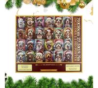 Christmas Countdown 2026 24 Days 1000 Pieces Funny Cute Animal Toys | Advent Puzzle Calendar Christmas Decor for Kids Adults Family Office Home Living Room Bedroom Playroom Dorm Dog puzzle