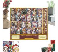 Christmas Countdown 2026 24 Days 1000 Pieces Funny Cute Animal Toys | Holiday Countdown Calendar Puzzle Games for Kids Adults Family Office Home Living Room Bedroom Playroom Dorm Cat puzzle