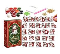 Christmas Countdown 2026 Rhinestone Art DIY Advent Alphabet with Tools