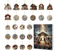 Christmas Countdown 24 Pendants Of The Virgin Mary And Baby. Decorations Christmas Decorations For The Decorated Tree Adult Advent Calendar 2025 Men