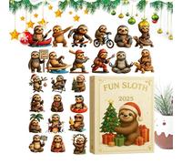 Christmas Countdown 2D Acrylic Advent Decoration, 24 Days Ornament for Animal Lovers for Decoration on the Wall and Window for Holidays and Winter Festivals
