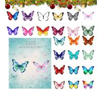 Christmas Countdown | 2D Acrylic Aesthetic Decorations | 24 Days Butterfly Decor For 2025 - For Men Boys Girls Collection Mother's Day Yoga Home Decor