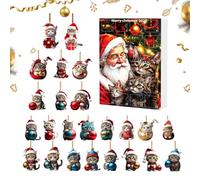 Christmas Countdown 2D Acrylic Cat Merry Christmas Decorations