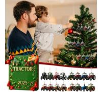 Christmas Countdown | 2D Acrylic Decoration 24 Days Countdown Timer for Tractor Christmas Tree Decoration for Home Window Winter Holiday