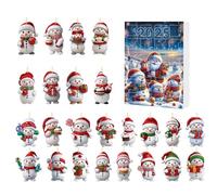 Christmas Countdown - 2D Acrylic Snowman Ornaments, Festive Holiday Decoration Set, Colorful Numbered Design with Hanging Rope, Seasonal Decor for Countdown Celebrations & Family Activity