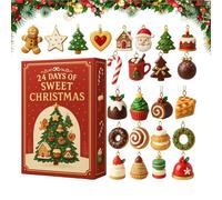 Christmas Countdown - 2D Flat Dessert Pendant,24 Days Christmas Holiday Countdown - for Living Room Bedroom Apartment School Party Winter Celebration Daily Activity Family Gathering