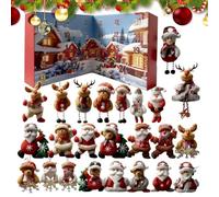 CHRISTMAS COUNTDOWN - 8" Festive Calendar | Festive Plush - Soft Design for Kids and Animal Lovers - Great for Decorating and Counting Up to Christmas