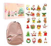Christmas Countdown - Abbigliamento con Orecchie da Renna 3D | 24 Days Rhinestone Art Christmas Tree Decorations for Holiday Party Winter Wall Window