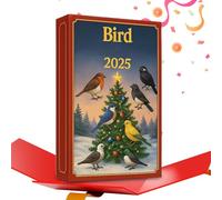 Christmas Countdown - Acrylic 2D Flat 24 Days Toy Ornament - Countdown to Christmas Bird Calendar | For Home, Holiday, Classroom, Office, Tree