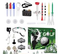 Christmas Countdown Advent, 24 Days Christmas Advent with Golf Balls Tees, Keepsake Home Decor for Birthday Holiday Father's Day Office Golfer Dad Husband Lovers Putting Green