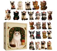 Christmas Countdown Advent Calendar - Cartoon Cat Christmas Tree Decoration Countdown, Cute Pendant for December Wreaths Tree Living Room Bedroom Entrance Area Holidays Children