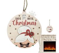 Christmas Countdown Board - Wooden Days Till Christmas Countdown | Christmas Grandma Countdown To Christmas Calendar, Until Christmas Countdown Sign For Indoor Home