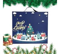 , Christmas Countdown Box 24 Days | Refillable Empty Compartments for Adults Children Girls Birthday Party Halloween Celebration