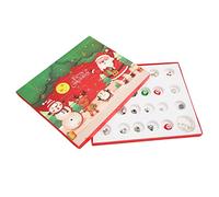 Christmas Countdown Bracelet Blind Box, DIY Jewelry Making Kit, 22 Beads with 2 Chains for Kids, Christmas Calendar Bracelet Gift Set with Santa Hat Tree Snowflake Beads, Safe Iron