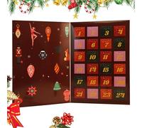 Christmas Countdown Calendar | 12.01In Paper 24 Days Empty Collectible Boxes Refillable | Holiday Advent Gift Packaging Deer Design Candy biscuits Treat Holder | Home Living Room School