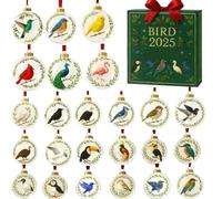 Christmas Countdown Calendar 2025-2D Acrylic Birds Ornament Toys, 24 Day advnt calendar | Cute Bird Decorations | Festive Gift For Kids Daughter Granddaughter Family Friends Teens Students Backpac