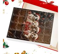 Christmas Countdown Calendar, 2025 2D Pendant in the Shape of a Dog - Puppy Countdown Christmas Tree Decorations - for Collectors and Children, Wall, Entrance, Table, Living Room, Window, Door