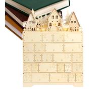 Christmas Countdown Calendar 2025 - Reusable Wooden Advent Decoration Calendar with 24 Drawers Countdown to Christmas, for Adults, Family, Her, Him, Women, Men, Children