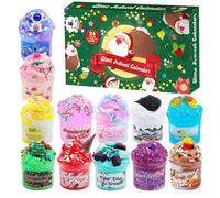 Christmas Countdown Calendar 2025 - Toddler Putty Mud Set | 24 Days Crystal Mud Kit Calendar Advent for Holiday Organizers Teens Adults School Activity Coordinators Family Bonding Event