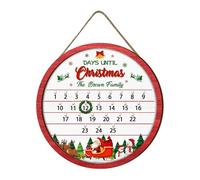 Christmas Countdown Calendar - 2025 Wooden Christmas Tree Home Decoration 21x25cm - Countdown Calendar Christmas Ornaments, for Party Wall Room s