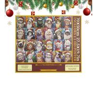 Christmas Countdown Calendar 2026 1000 Pieces Funny Animal Interactive Toys | Cat Dog Advent Christmas Puzzle Set for Kids Boys Girls Family Party Holiday Home Living Room Playroom Cat puzzle