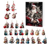 Christmas Countdown Calendar 2026 2D Acrylic Merry Christmas Cat Decoration