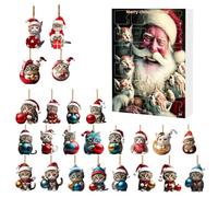 Christmas Countdown Calendar 2026 2D Acrylic Merry Christmas Cat Decoration