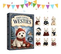 Christmas Countdown Calendar, 24 Day 2D Flat Acrylic Dog Ornament | Christmas Countdown | Festive Holiday Hanging Decor For Adults, Kids, Boys And Girls, Family Party, Christmas Tree, Home