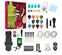 Christmas Countdown Calendar - 24 Day Advent Accessories with Various Guitar Picks, Funny Music Gift for Adults and Teens, Perfect for Practising Guitar, Bass, Ukulele and Celebrating
