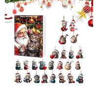 Christmas Countdown Calendar - 24-Day Advent Box | Cute Acrylic Ornaments and Pendants - Festive Home Decoration, Gift for Children, Girls, and Families, The Happy Holiday Memories