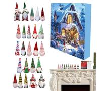 Christmas Countdown Calendar,24-Day Countdown Calendar Gnome Theme - Collectible Display Ornament Winter Keepsake for Teens Adults Kids Family Friends Couples