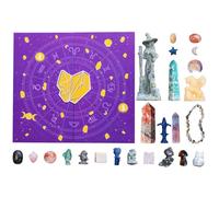 Christmas Countdown Calendar, 24-Day Crystal Holiday, Festive Energy Ornament, Decorative Countdown for Teenagers, Women, Festival Celebrations Indoor Outdoor 28x30x6cm/11.02x11.81x2.36 inches