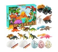 Christmas Countdown Calendar - 24 Day Dinosaur Advent Set, Realistic Mini Dinosaurs Collection, Educational Design with Numbered Days Display, Holiday Activity for U